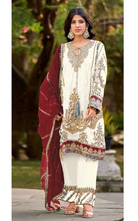 Bilqis B 142 Q1 To T1 Organza Pakistani Salwar Suit Wholesale Shop In Surat